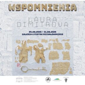 Plakat promujący wystawę prof. Laury Dimitrovej