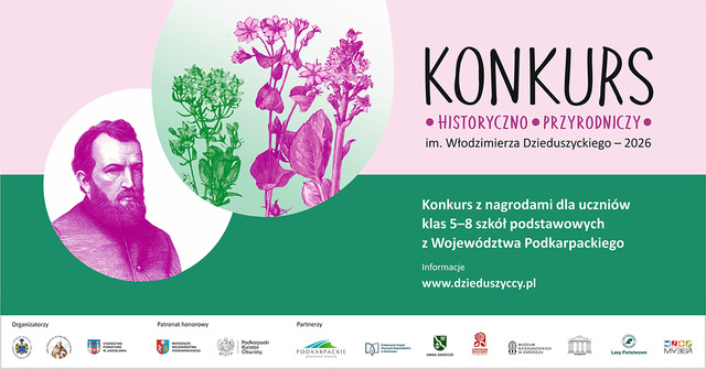 Baner III edycji Konkursu historyczno-przyrodniczego im. Włodzimierza Dzieduszyckiego