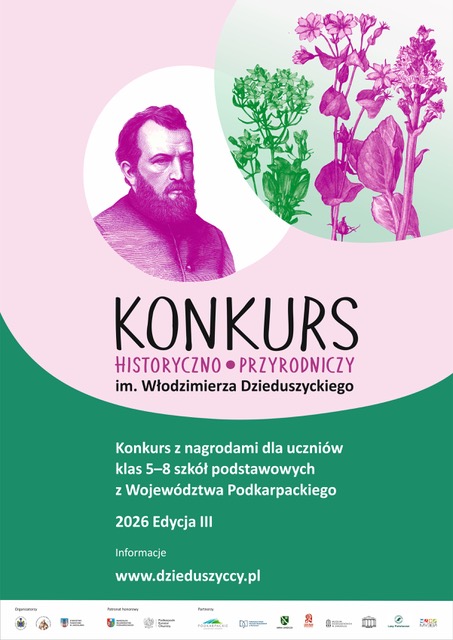 Baner III edycji Konkursu historyczno-przyrodniczego im. Włodzimierza Dzieduszyckiego
